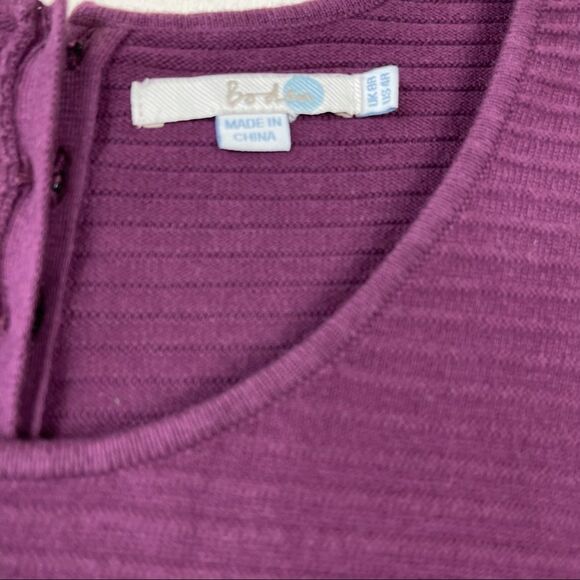 Boden libby textured sweater knit dress 4 purple plum warm fall preppy Wh552 - Picture 5 of 16